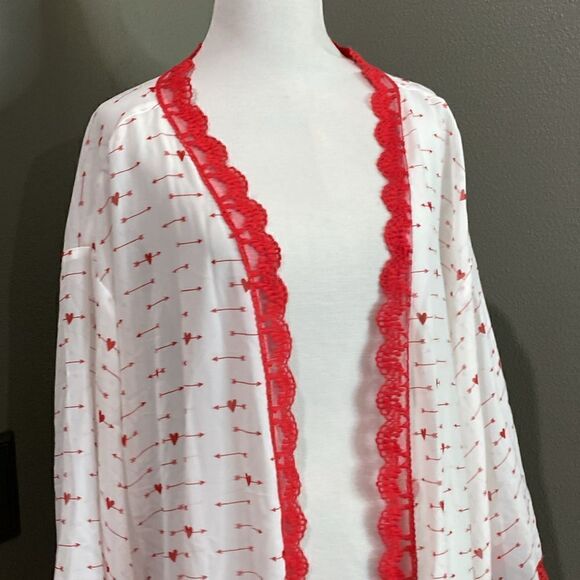 NWT Lularoe VALENTINE'S 2020 CHLOE Bohemian style overlay Kimono - Picture 4 of 11